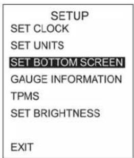 Indian Chieftain Dark Horse (2016) - Set Bottom Screen Menu - 1