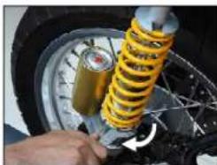 Royal Enfield Continental GT (2014) - ADJUSTMENT OF GAS FILLED SHOCKABSORBER - 1