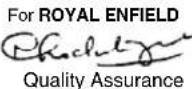 Royal Enfield Continental GT (2014) - INITIAL CERTIFICATE OF COMPLIANCE WITH POLLUTION STANDARDS, SAFETY STANDARDS OF COMPONENTS AND ROAD WORTHINESS - 1