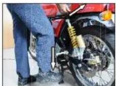 Royal Enfield Continental GT (2014) - PARKING VEHICLE ON CENTER STAND - 1