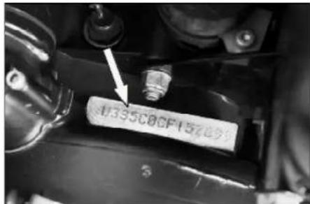 Royal Enfield Thunderbird 350 (2017) - MOTORCYCLE IDENTIFICATION NUMBERS - 2