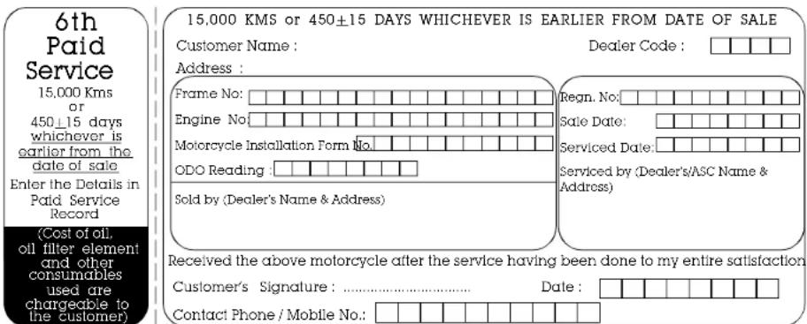 Royal Enfield Thunderbird 350 (2017) - 6TH PAID SERVICE - 1