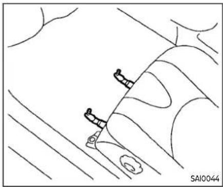 Simple line drawing of a landscape with two small structures and diagonal lines, no text or symbols present.