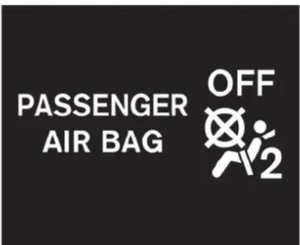 PASSENGER AIR BAG OFF 2