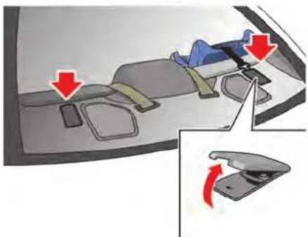 NISSAN GT-R (2016) - Installing child restraint LATCH lower anchor attachments - 2