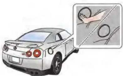 NISSAN GT-R (2016) - OPENING THE FUEL-FILLER DOOR - 1