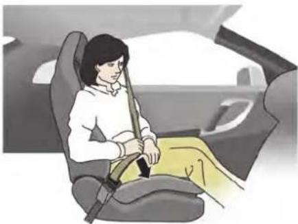 NISSAN GT-R (2016) - Fastening the seat belts - 1