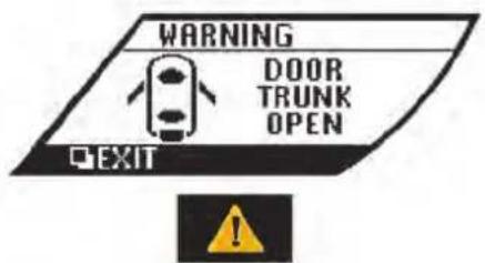 WARNING DOOR TRUNK OPEN EXIT