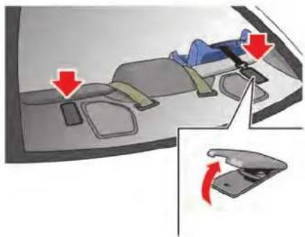 NISSAN GT-R (2016) - FORWARD-FACING CHILD RE-STRAINT INSTALLATION USING LATCH - 5