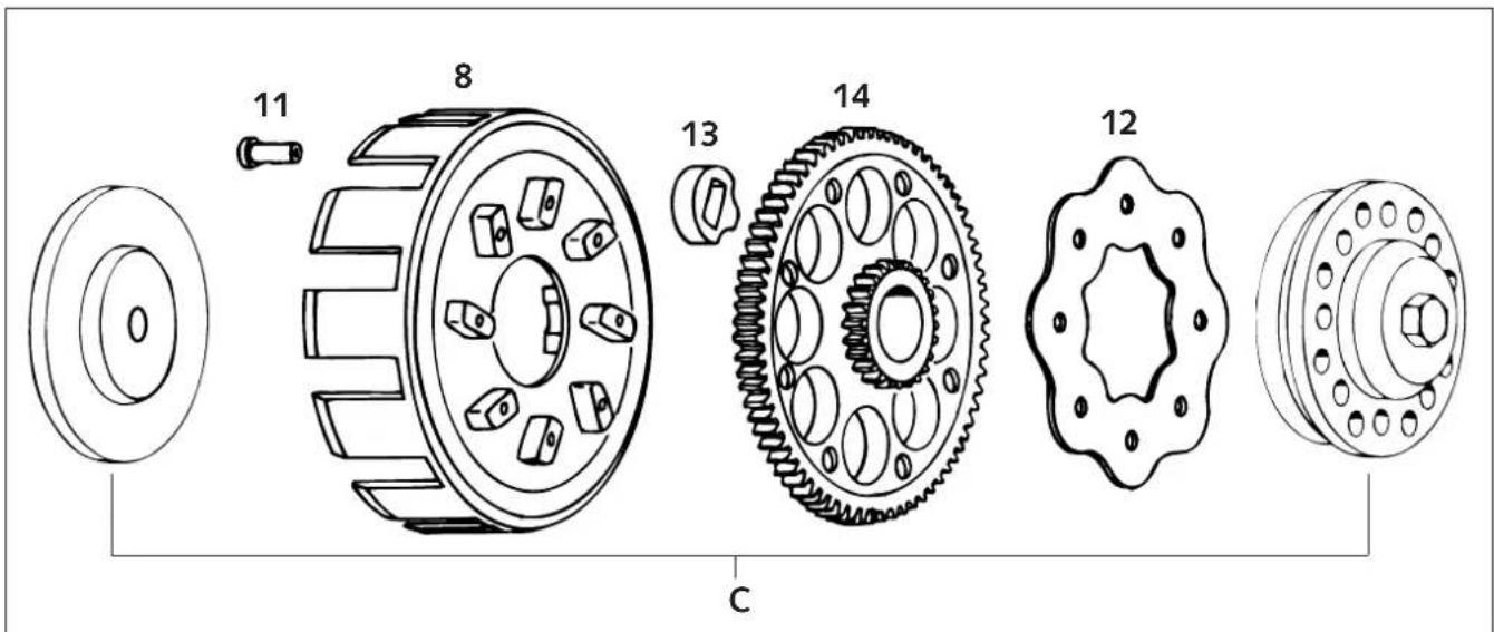 KTM 300 MXC (2002) - Replace outer clutch hub - 2