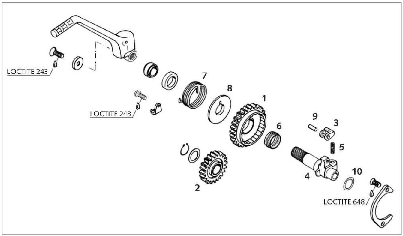 KTM 300 MXC (2002) - Assembly countershaft - 2