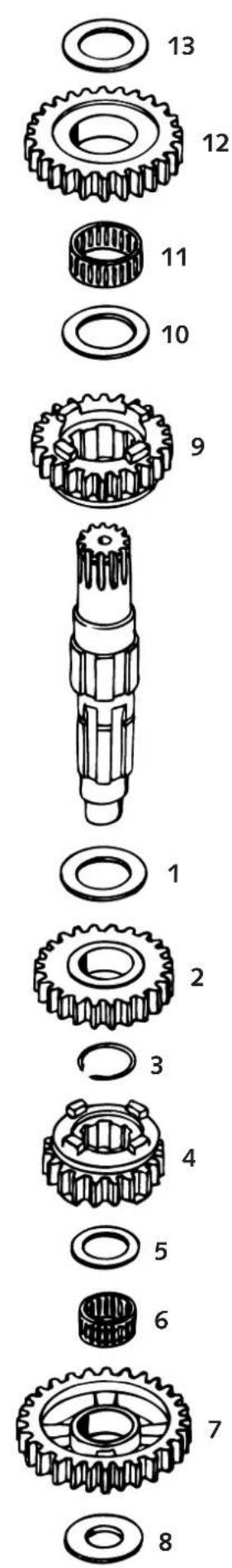 KTM 300 MXC (2002) - Assembly mainshaft - 2