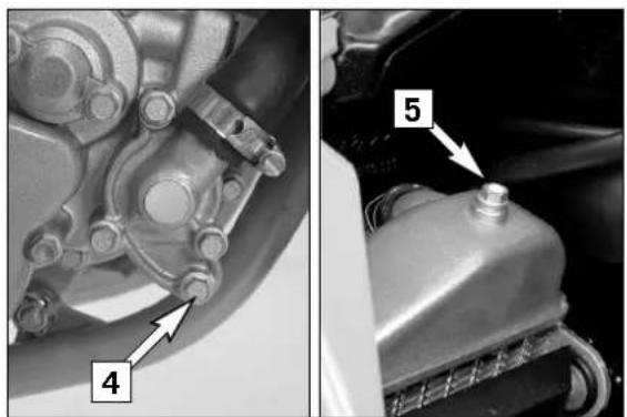 KTM 85 XC (2009) - Adjusting the throttle cable\* - 5