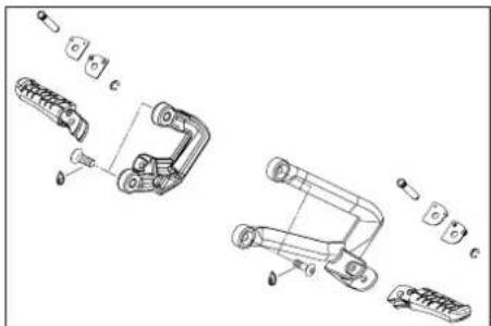 KTM 950 Super Enduro R (2009) - Foot brake pedal - 1