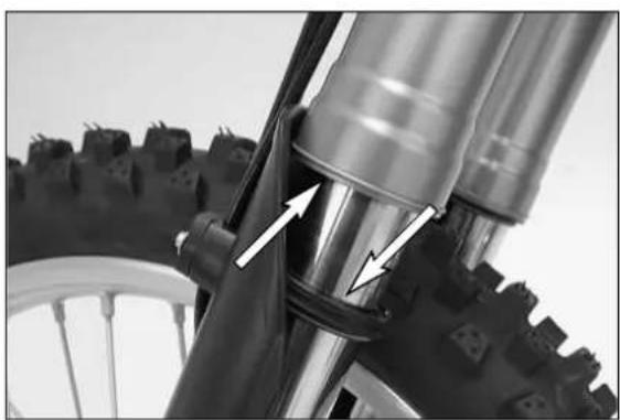 KTM 125 SXS (2007) - Determining the riding sag of the shock absorber - 5