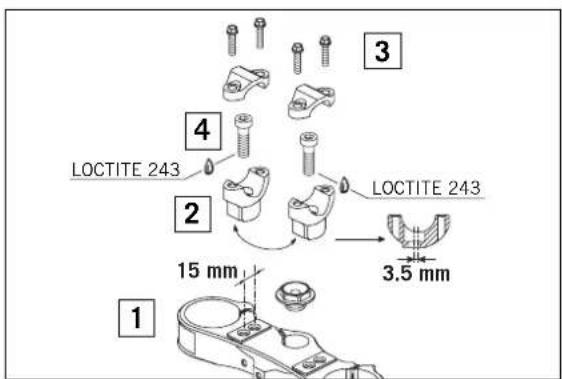 KTM 125 SXS (2007) - How to change the handlebar position - 1