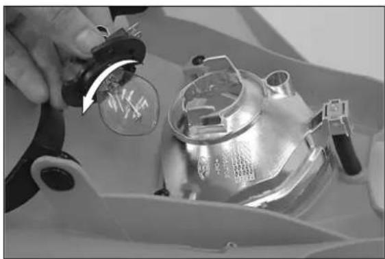 KTM 250 XC-F (2007) - Replacing headlight lamp/parking light lamp - 1