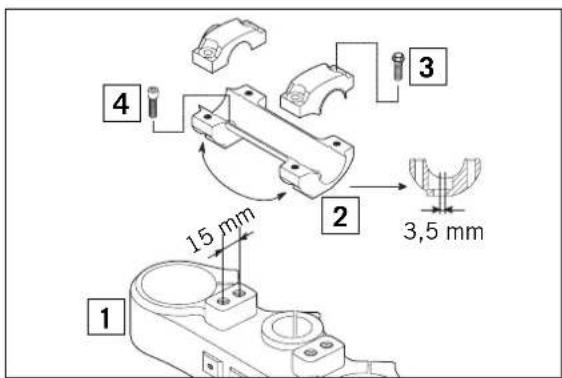 KTM 250 XC-F (2007) - How to change the handlebar position - 1