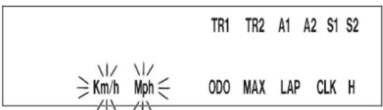 KTM 250 XC-F (2007) - SPEED / S2 display mode (stop watch 2) - 1
