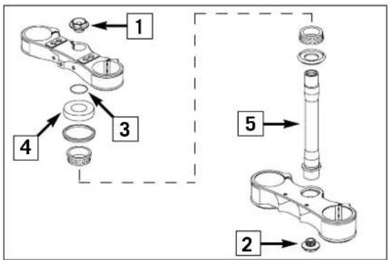 KTM 250 XC-F (2007) - Changing the fork offset (caster) (XC, EXC SIXDAYS) \* - 1