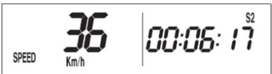 KTM 250 XC-F (2007) - SPEED / S1 display mode (stop watch 1) - 1