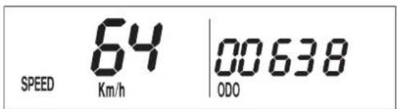 KTM 250 XC-F (2007) - SPEED display mode / H (service hours) - 1
