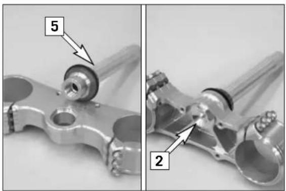 KTM 250 XC-F (2007) - Changing the fork offset (caster) (XC, EXC SIXDAYS) \* - 4