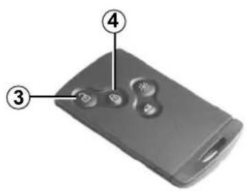 Diagram of a remote control device with numbered parts labeled 3, 4, and 5