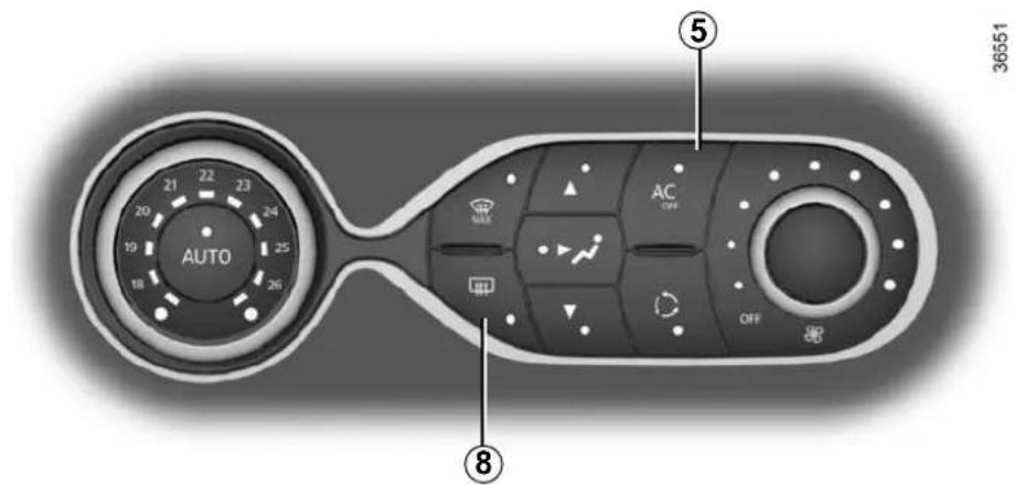 AUTO 21 22 23 20 24 19 25 18 26 ⑤ MAX AC OFF OFF ⑧ 36551