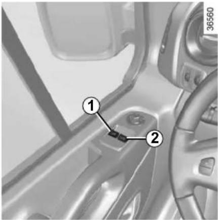 Technical diagram showing a mechanical component with numbered annotations pointing to features