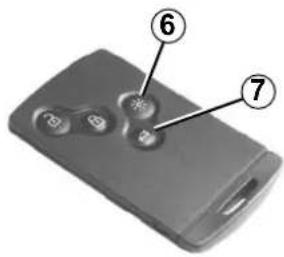 Diagram of a remote control device with labeled buttons and numbered parts