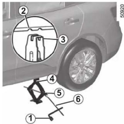 Diagram of a car wheel assembly with numbered parts and a magnified inset showing the component structure.