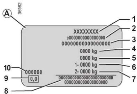 A 35982 XXXXXXX e000000000000000 0000000000000000 0000 kg 0000 kg 1- 0000 kg 2- 0000 kg 1 2 3 4 5 6 7 10 9 0,0 000000000000000000000 000000000000000000