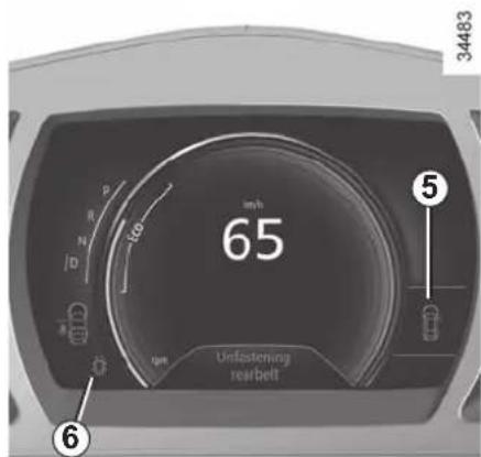 65 Unfastening rearbelt 34483 ⑤ ⑥