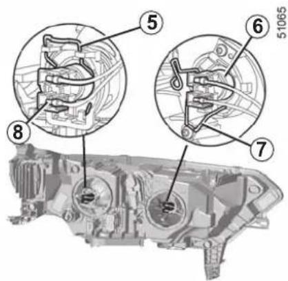 Technical diagram of a mechanical assembly with numbered components and labeled parts