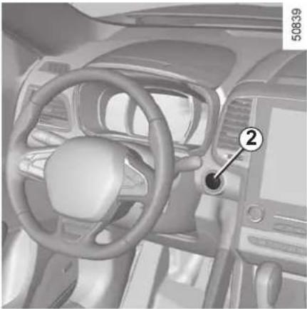 RENAULT Koleos (2016) - STARTING, STOPPING THE ENGINE: vehicle with RENAULT CARD (2/5) - 1