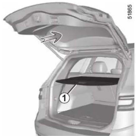 RENAULT Koleos (2016) - To unfold the luggage compartment cover 2 - 1