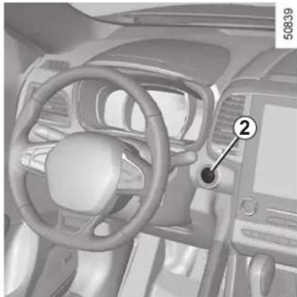 RENAULT Koleos (2016) - STARTING, STOPPING THE ENGINE: vehicle with RENAULT CARD (1/5) - 2