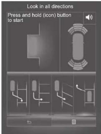Look in all directions Press and hold (icon) button to start
