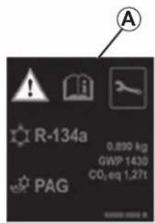 A R-134a 0.890 kg GWP 1430 CO2eq 1.27t PAG