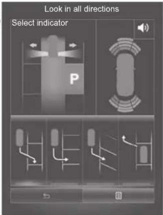 Look in all directions Select indicator P D B