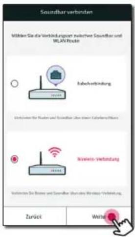 Soundbar verbinden Wilden Sie die Verbindungsart zwischen Soundbar und MLAV Route Risobverbindung Verbinden für Reisen und Sonstüber über einem Zahlungeffiziert Risowe-Verbindung Verbinden Sie Reisen und Sonstüber über einem Wireless Verbindung. Zurück Weber
