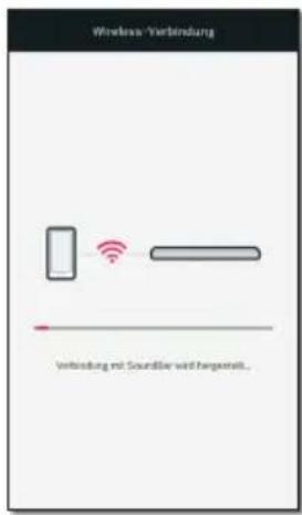 Wireless-Verbindung Verbindung mit Soundlier wird hengesamt...