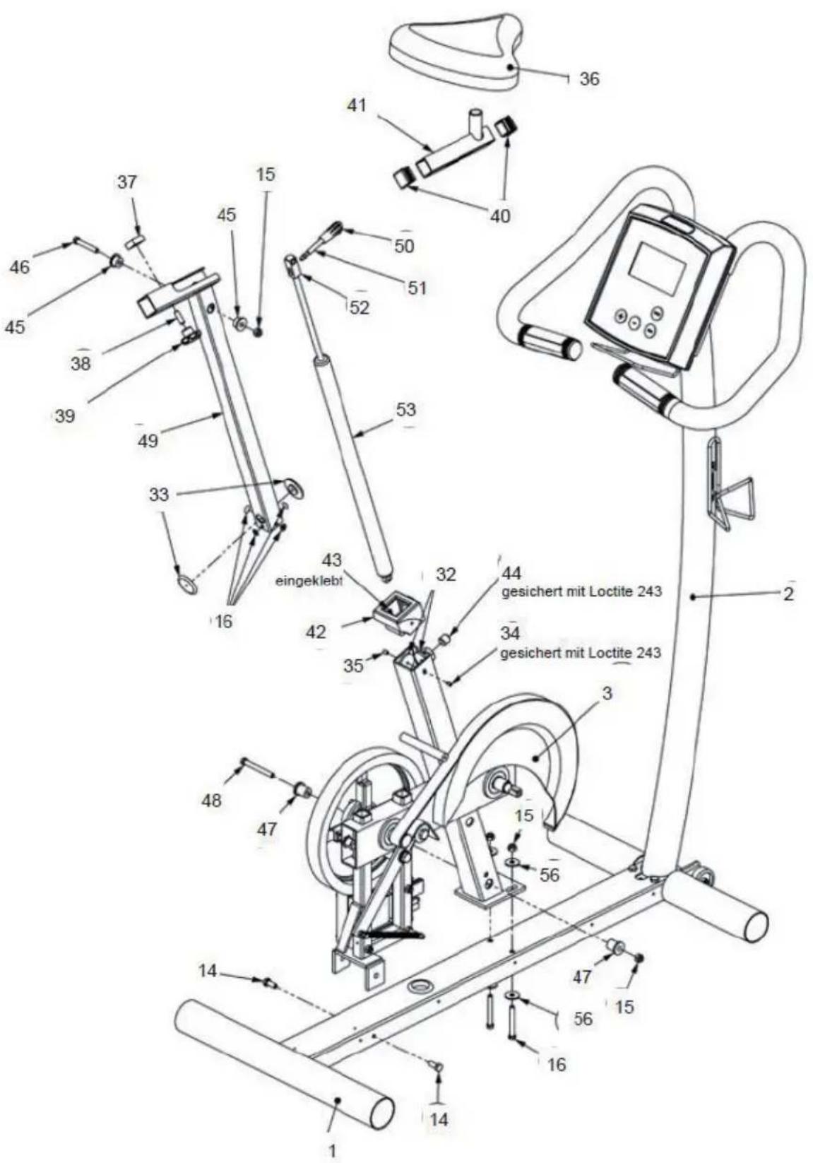 Ergo-fit Cardio Line 450 - zu A.2 Ersatzteile - 4