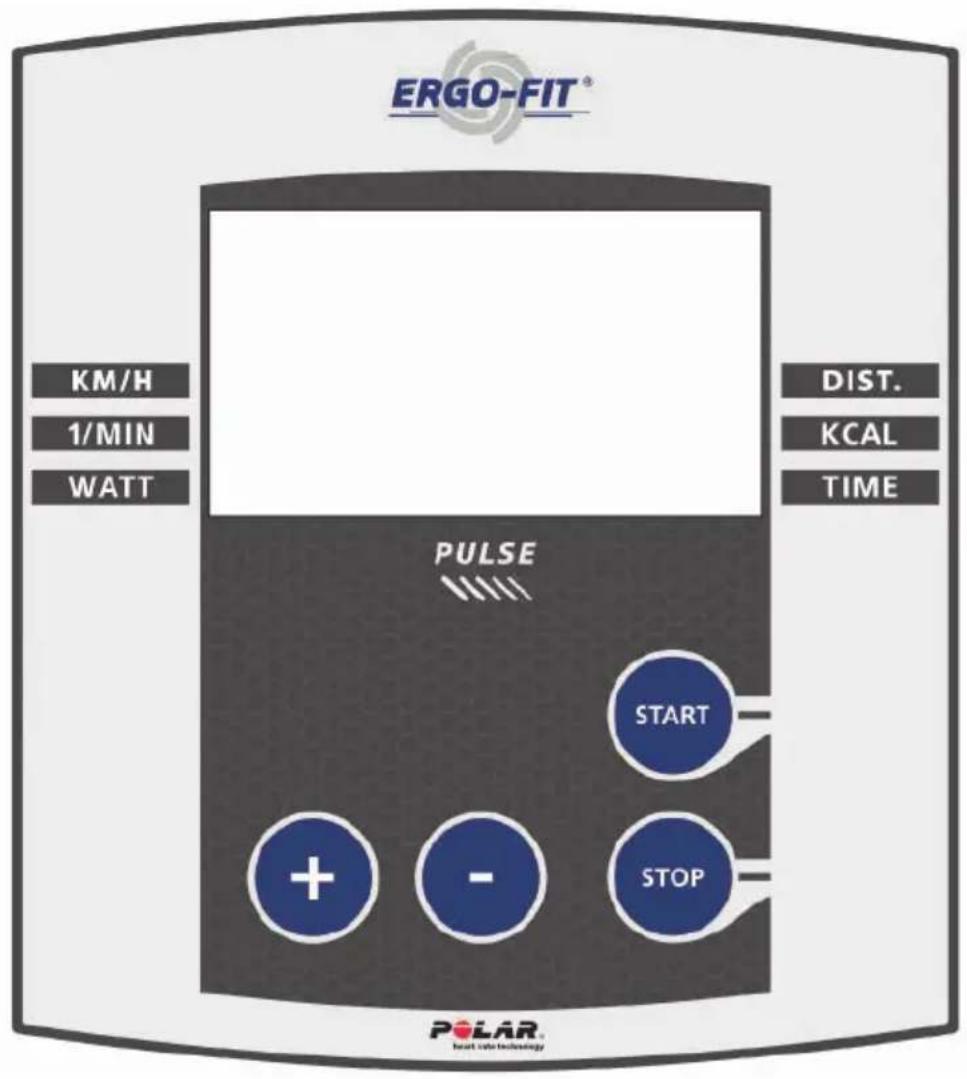 Ergo-fit Cardio Line 450 - Cockpit CYCLE 450-457 MED (große monochrome Anzeige): - 1