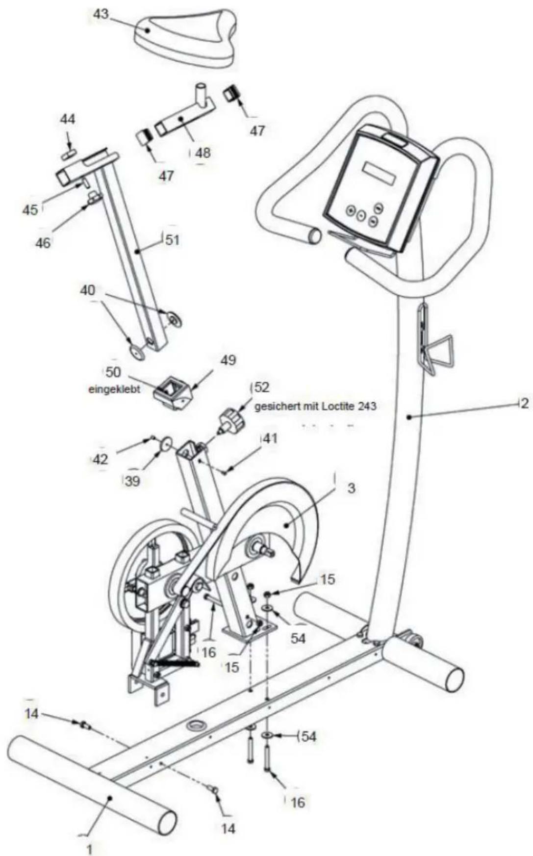 Ergo-fit Cardio Line 450 - zu A.2 Ersatzteile - 6