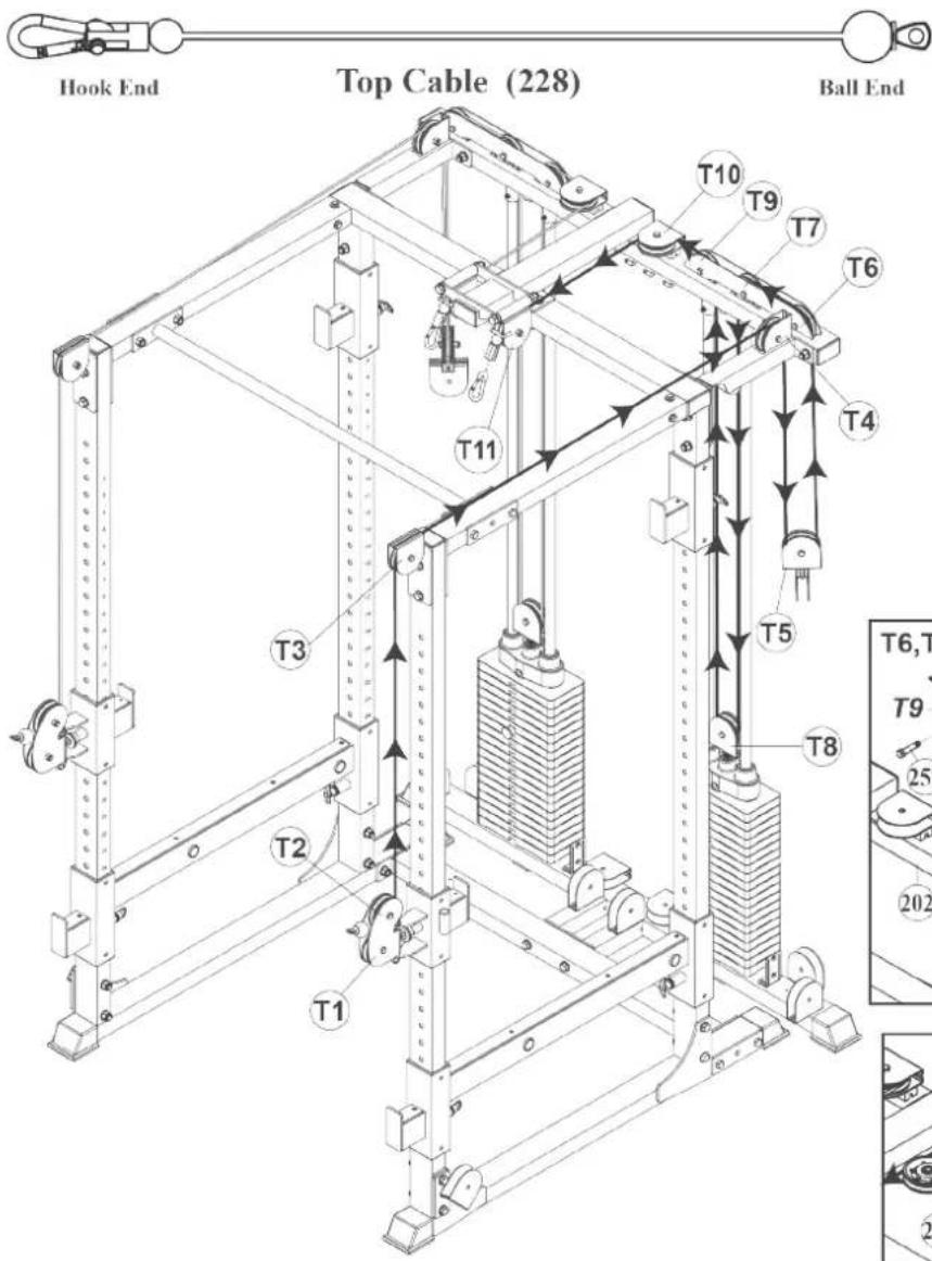 BodyCraft F430 - Step 6: Assembly of the top cable - 1