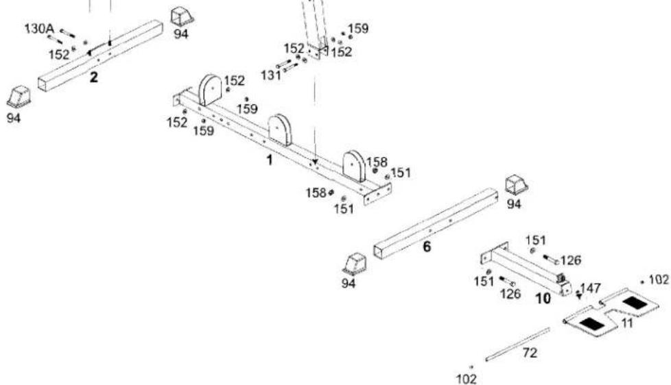 BodyCraft K2 - To ease the assembly process, do NOT tighten bolts until instructed. - 2