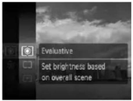 CANON PowerShot SD970 IS - Changing the Metering Mode - 1