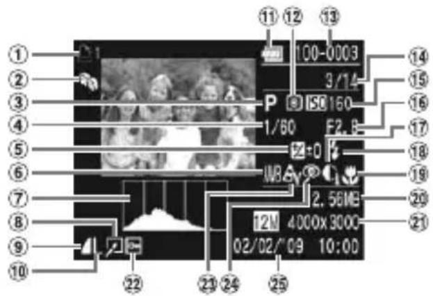 CANON PowerShot SD970 IS - Playback (Detailed Information Display) - 1